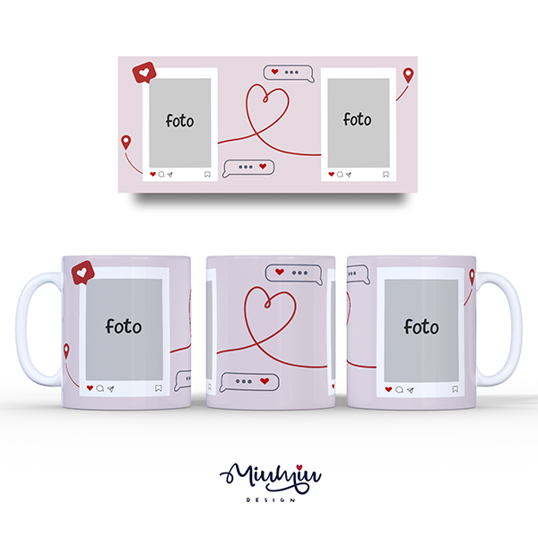 Arte para Caneca Romântica
